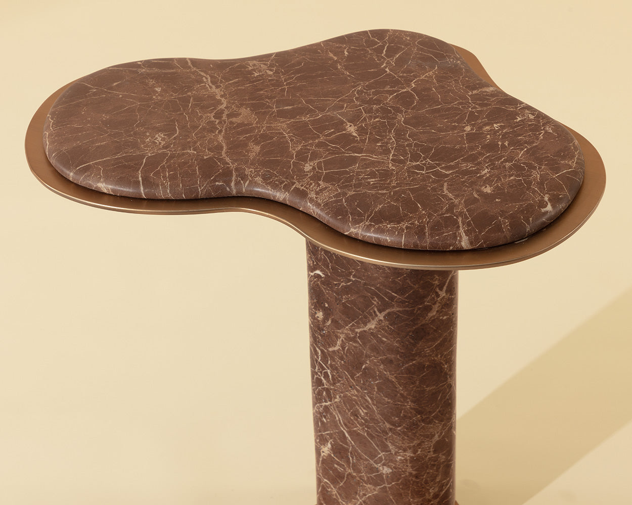 Isola End Table - Marble Look
