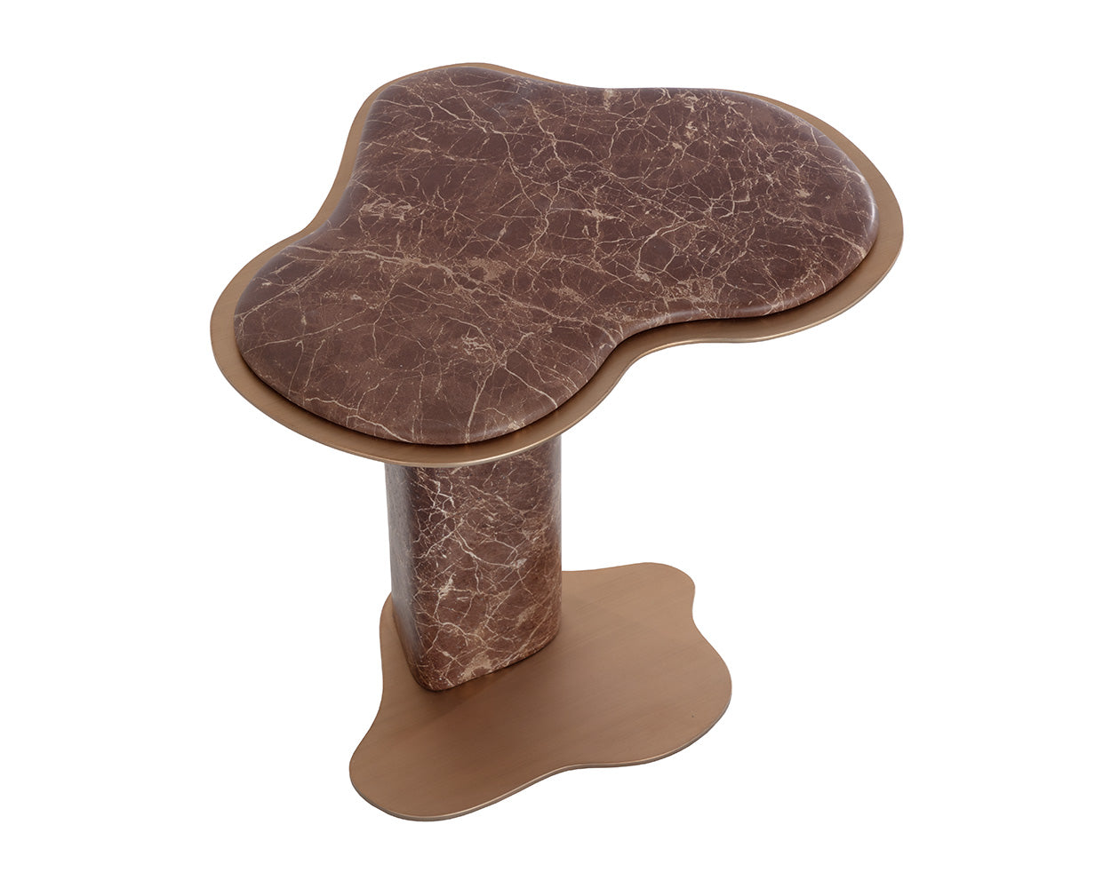 Isola End Table - Marble Look