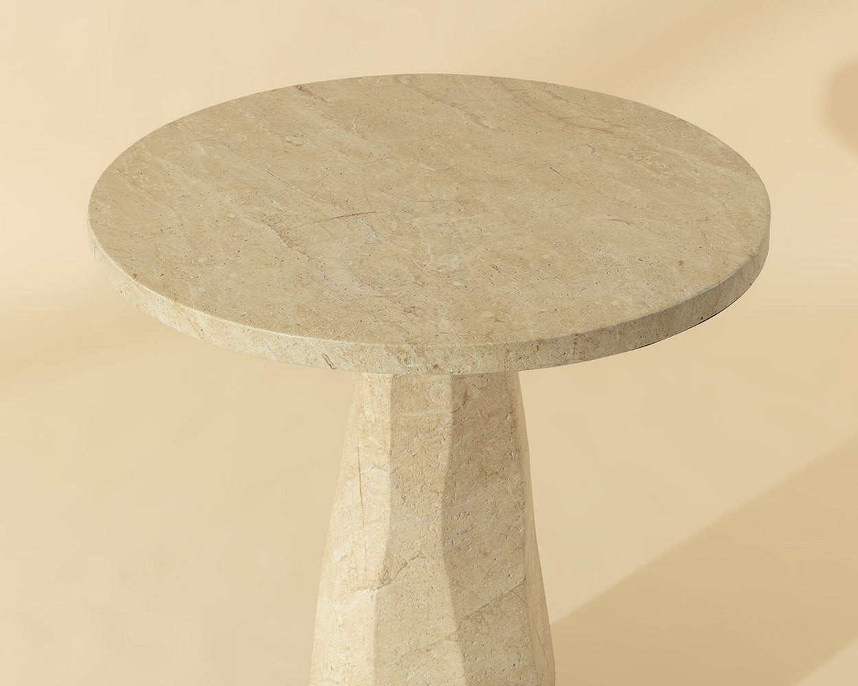 Kliff Bar Table - Travertine Look - 34"