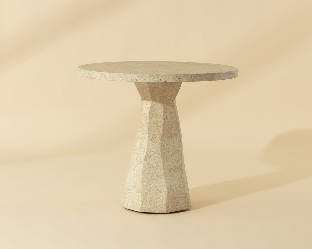 Kliff Bistro Table — Travertine Look