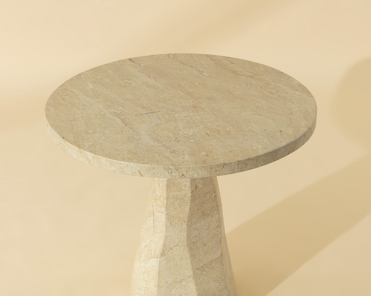 Kliff Bistro Table — Travertine Look