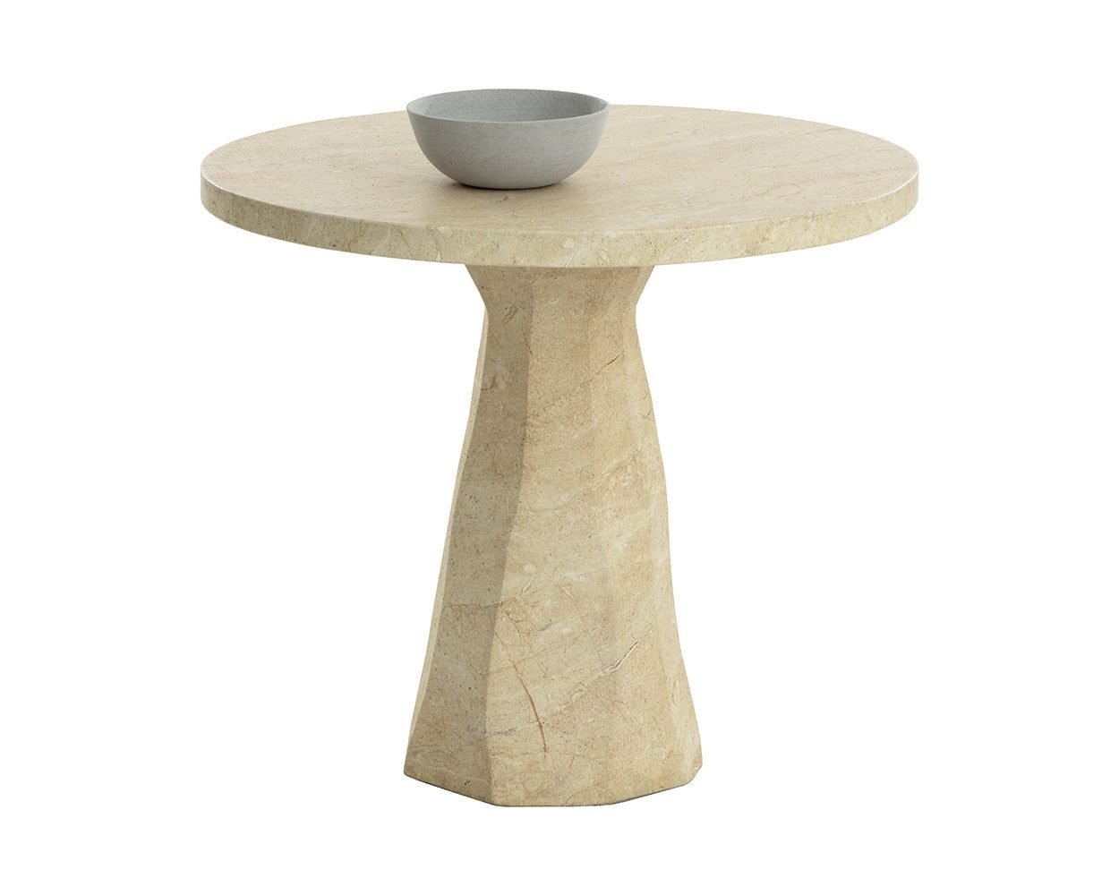 Kliff Bistro Table — Travertine Look