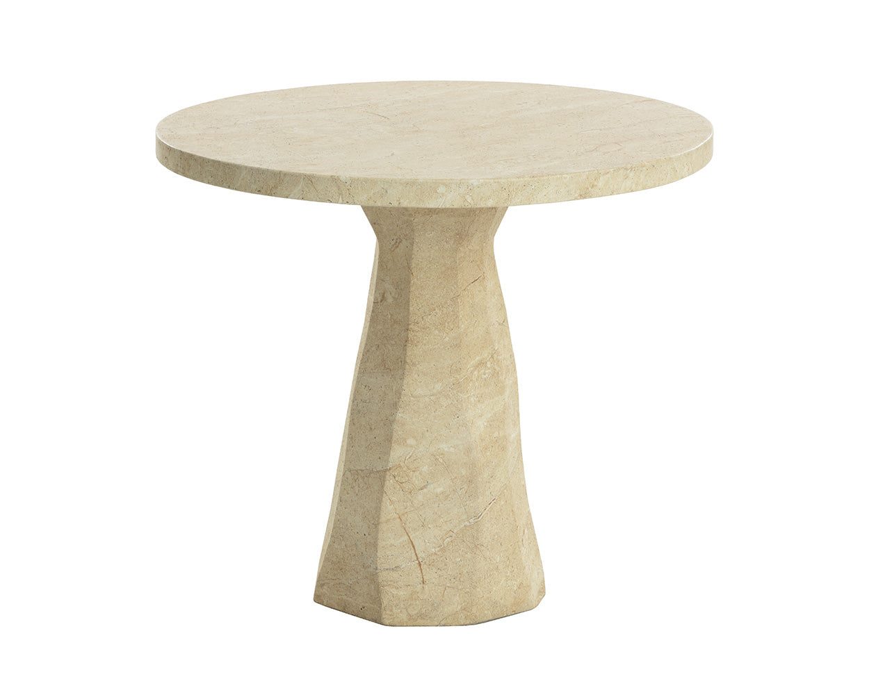 Kliff Bistro Table — Travertine Look