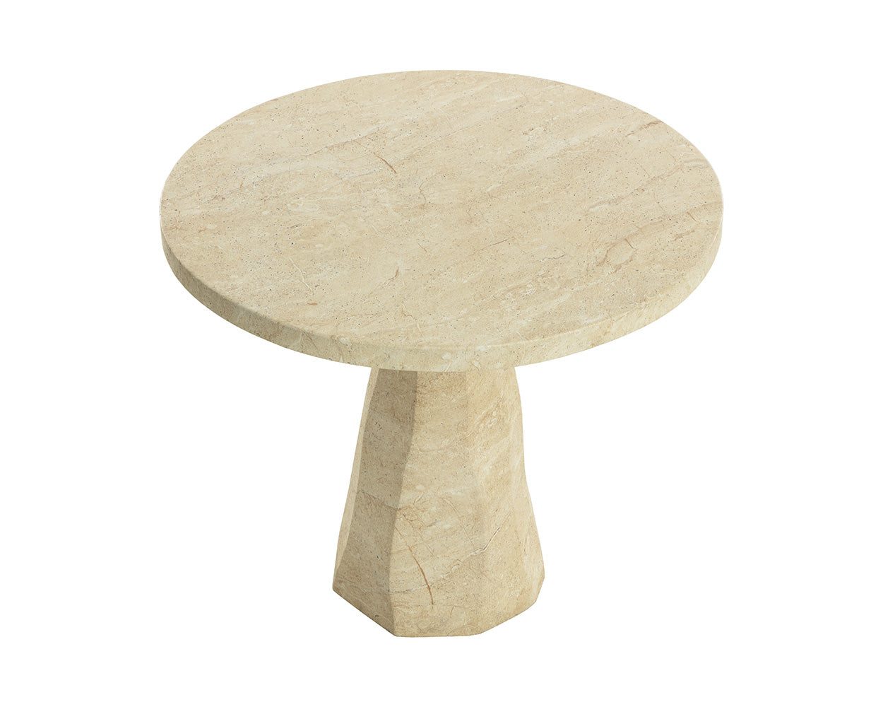 Kliff Bistro Table — Travertine Look