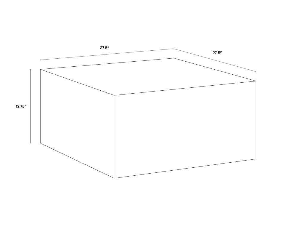 Kyson Coffee Table dimensions schematic