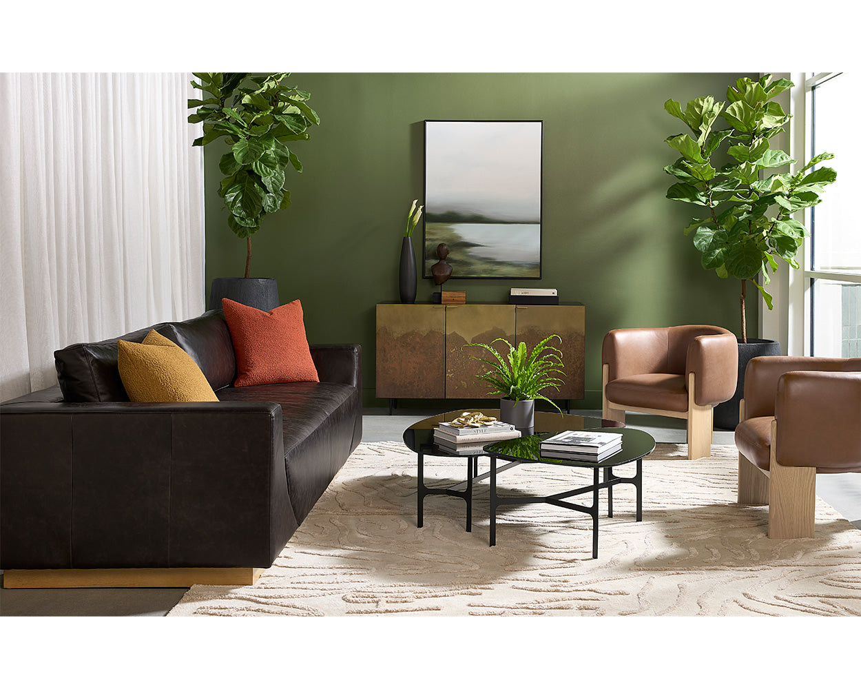 Lakeside Views (Set Of 2) - 36" X 48" - Black Floater Frame