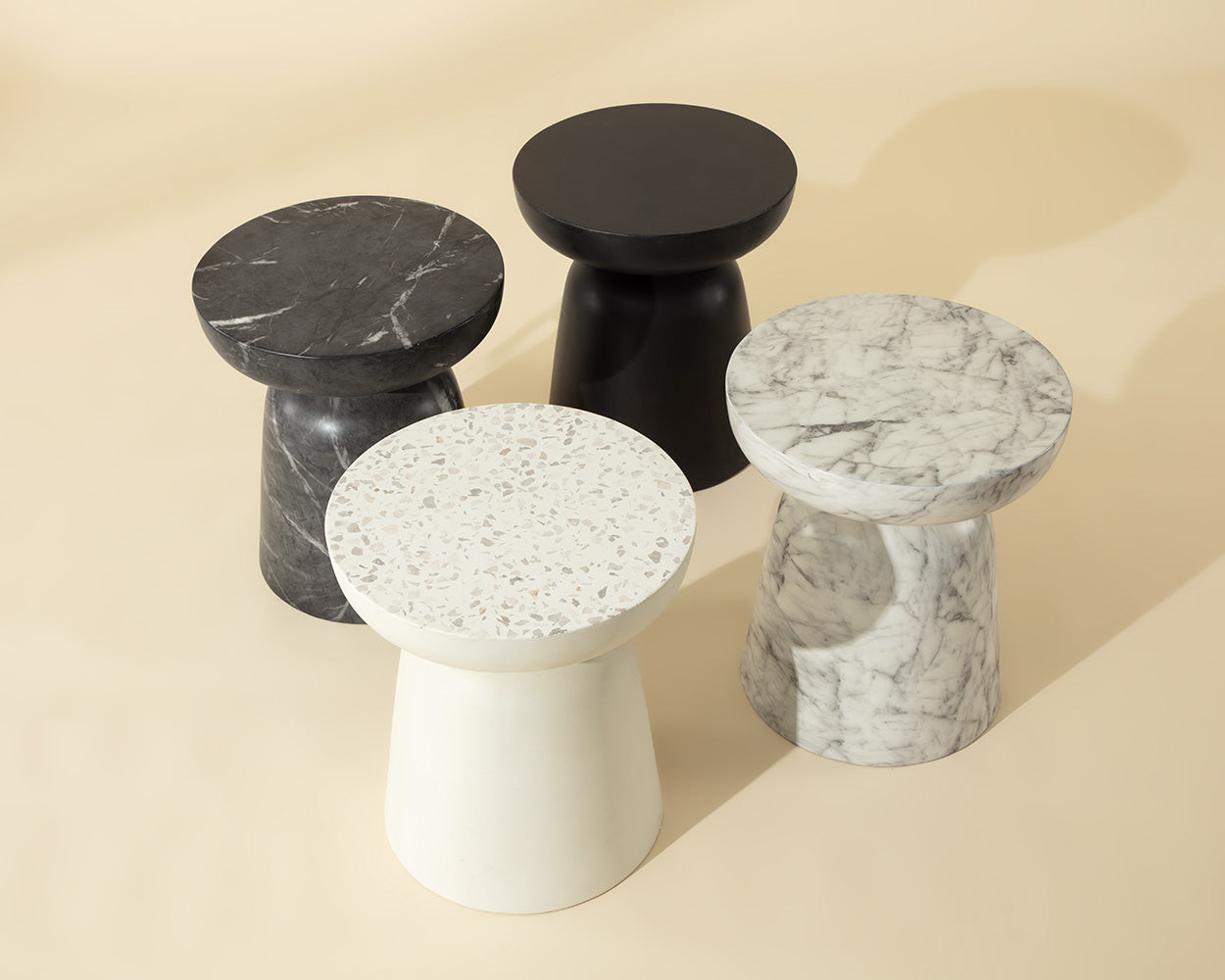 Lucida End Table - Marble Look