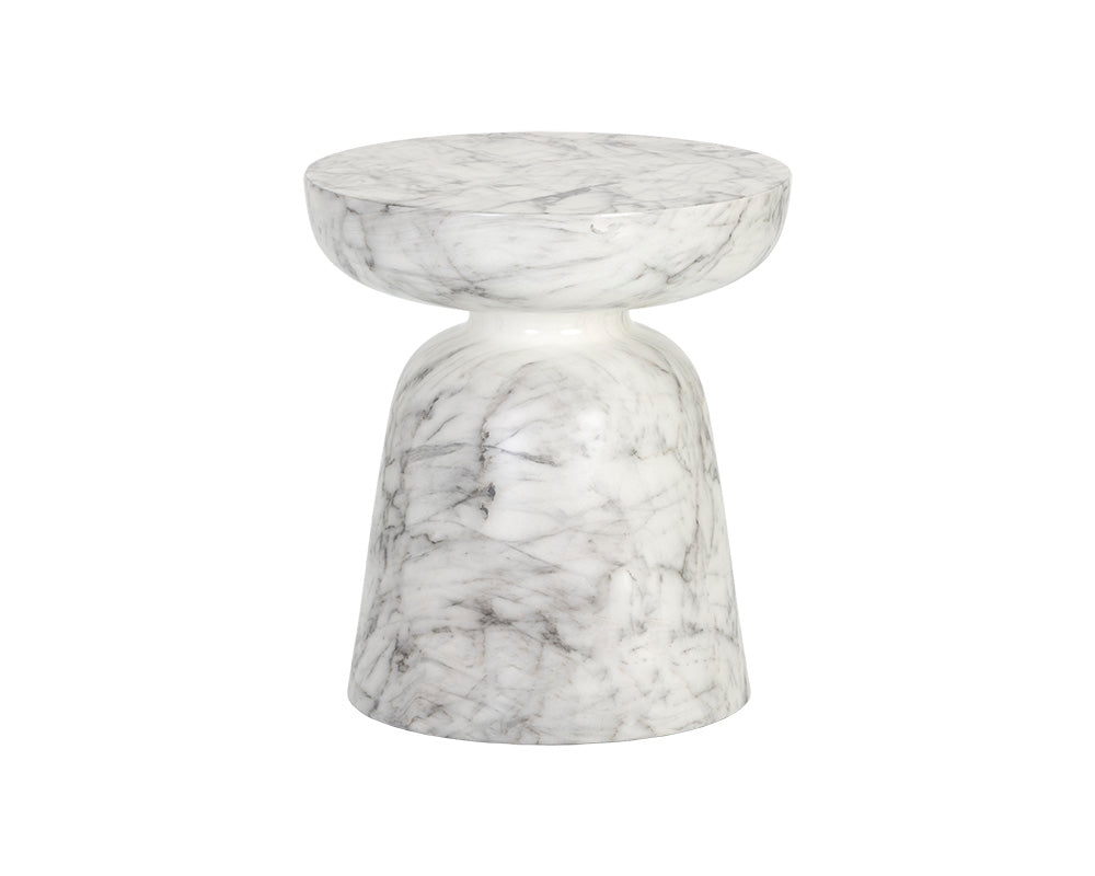 Lucida End Table - Marble Look