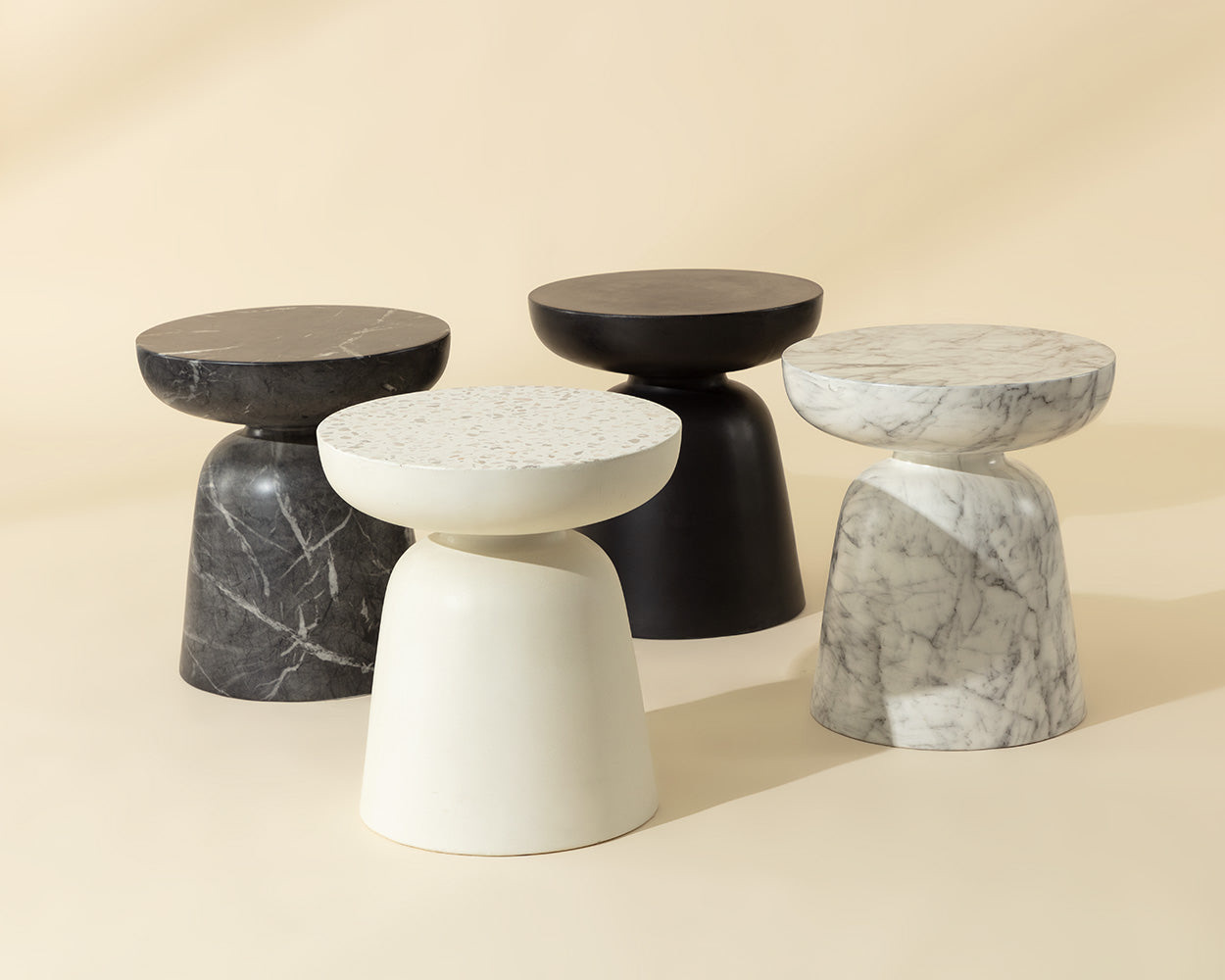 Lucida End Table - Marble Look