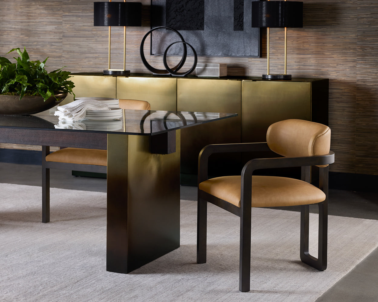 Madrone Dining Armchair - Brown