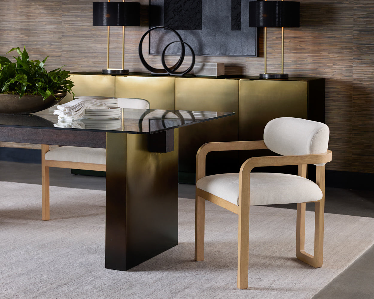 Madrone Dining Armchair - Rustic Oak