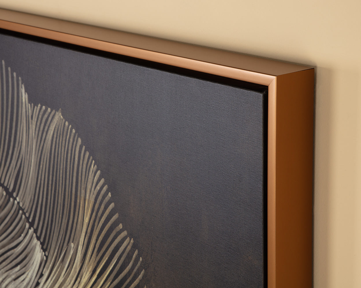 Moonflower - 60" X 60" - Satin Gold Floater Frame