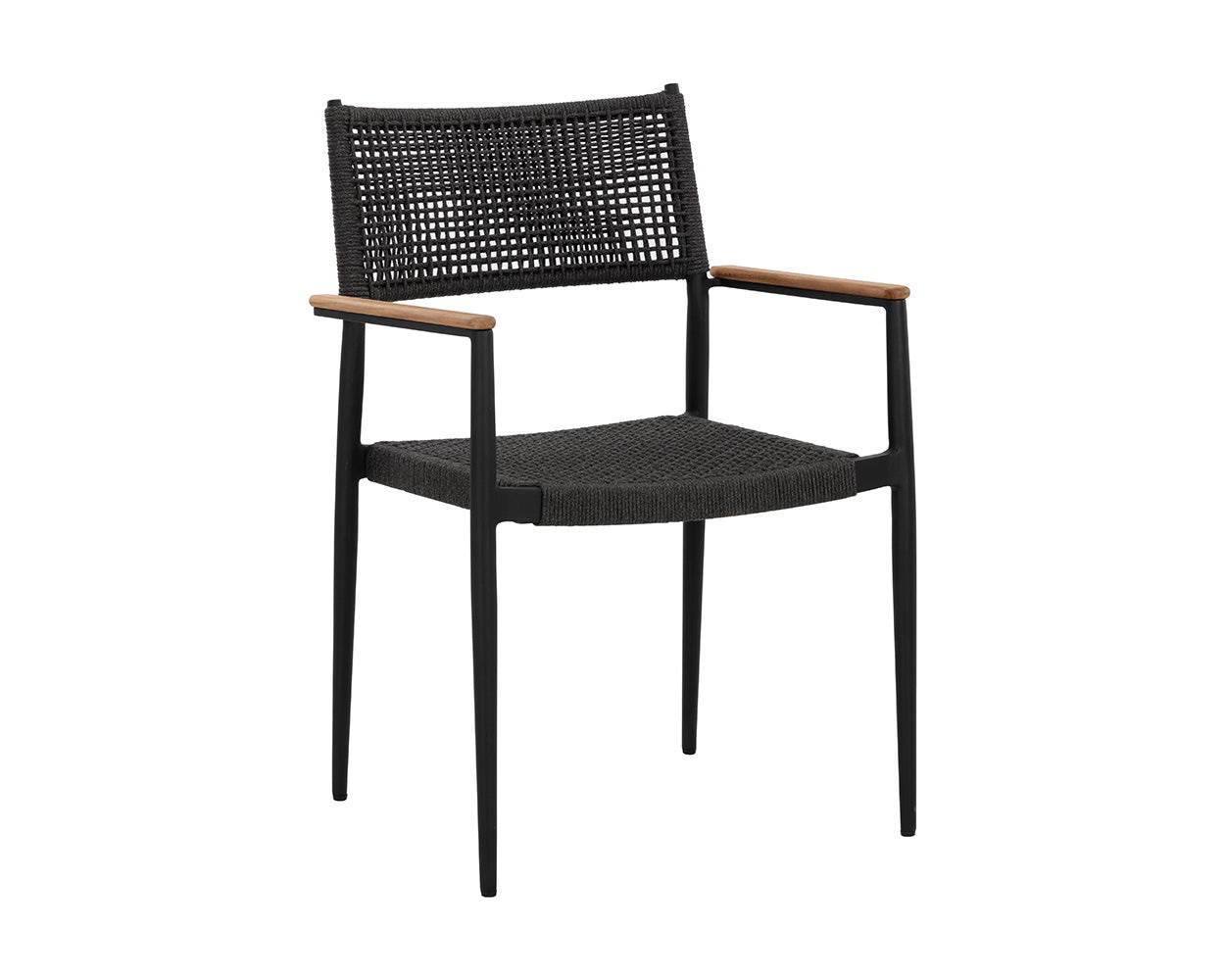 Nava Stackable Dining Armchair - Black