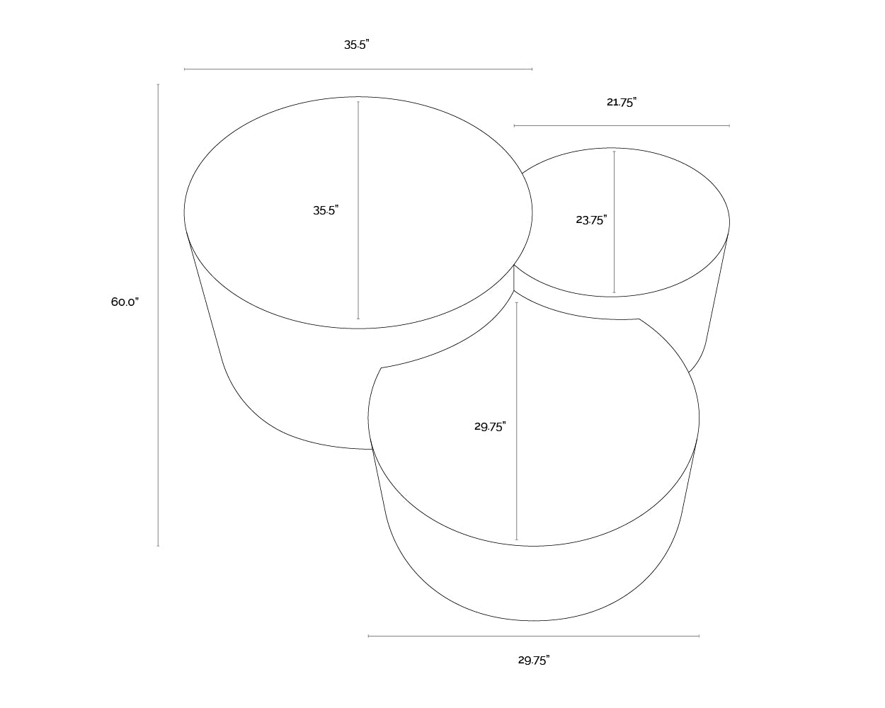 Neo Nesting Coffee Tables (Set Of 3)