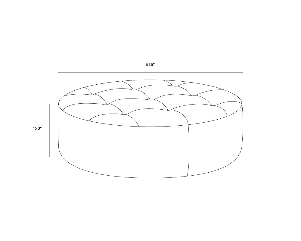 Nilda Ottoman dimensions schematic