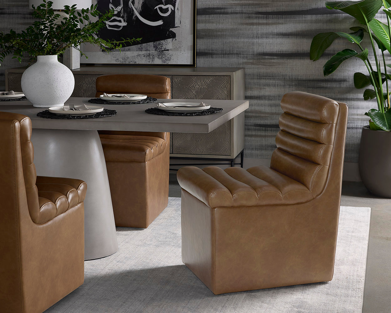 Norm Wheeled Dining Chair
