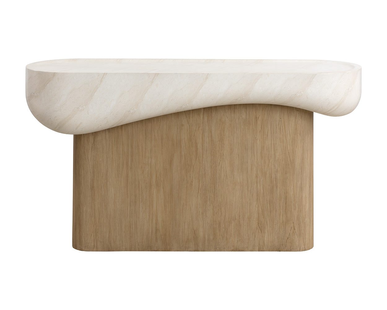 Oreste Console Table — Travertine Look