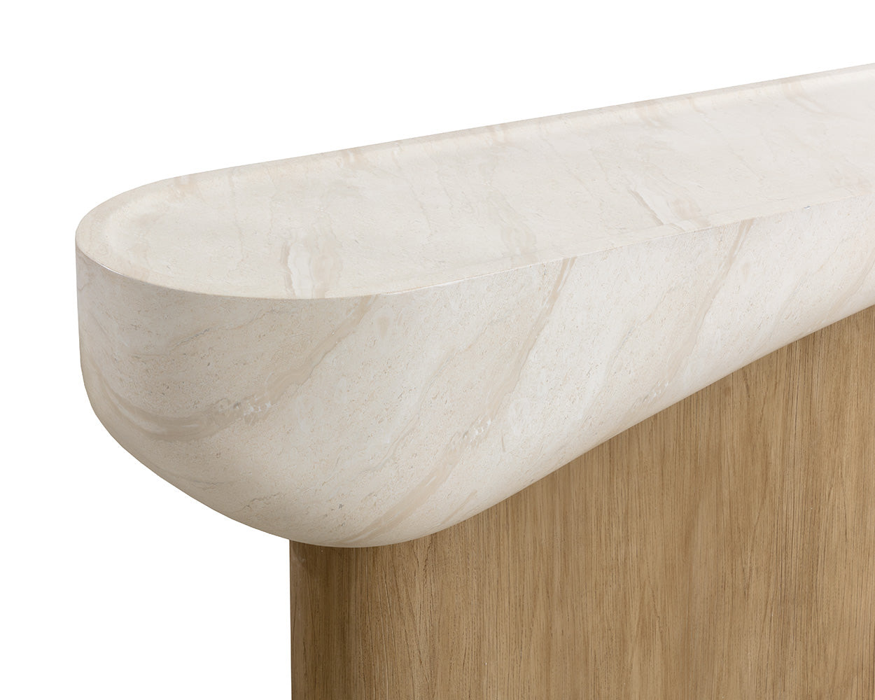 Oreste Console Table — Travertine Look