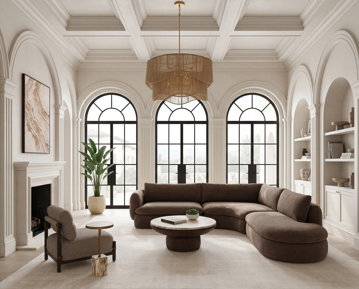 Rhine Chandelier - Natural Jute
