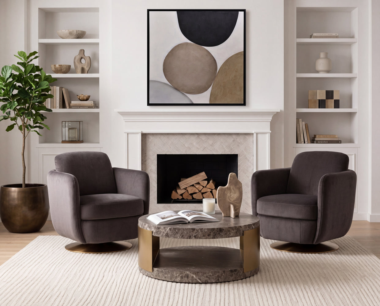 Rocky Road - 48" X 48" - Black Floater Frame