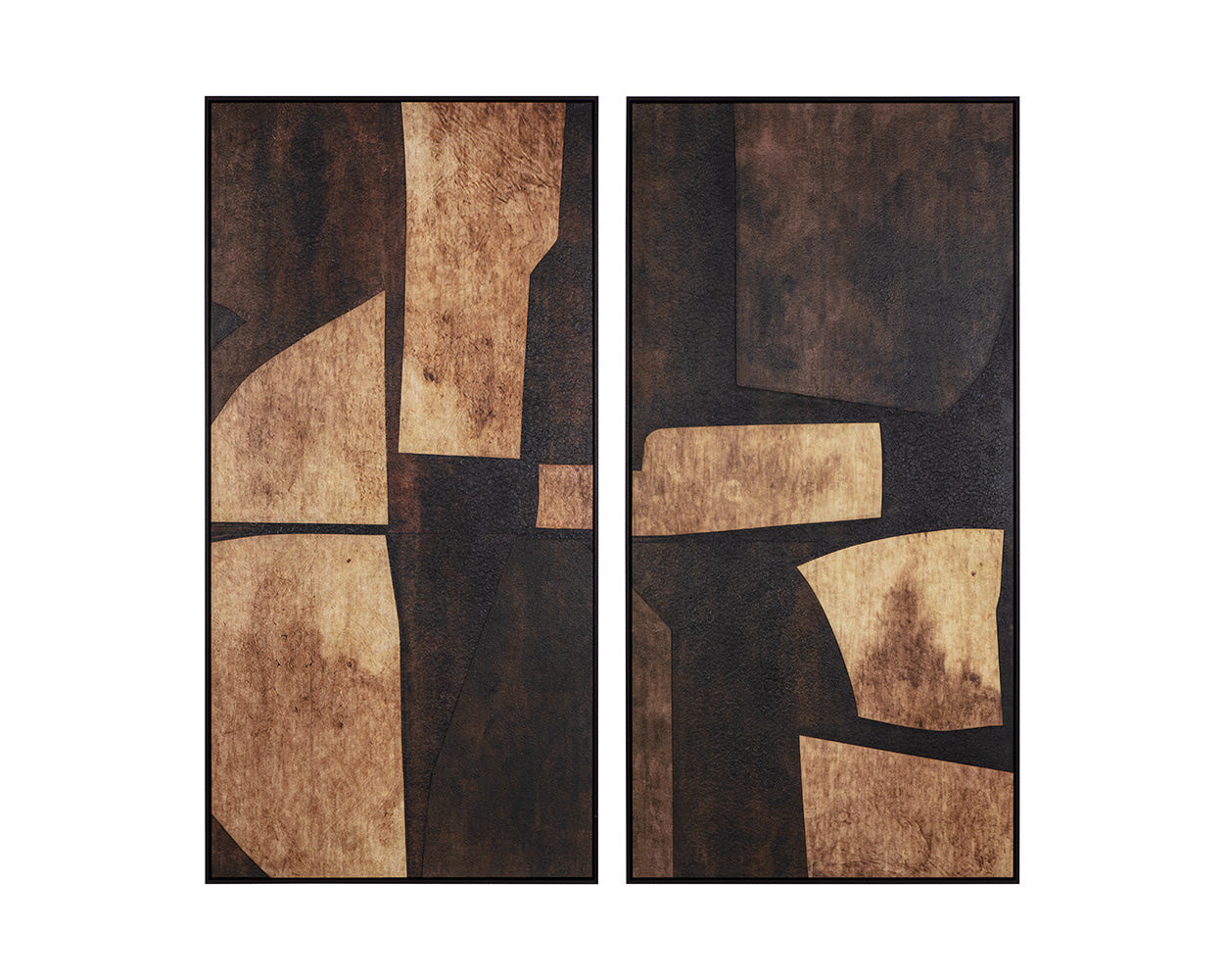 Rustic Nuance I - 30" X 60" - Black Floater Frame