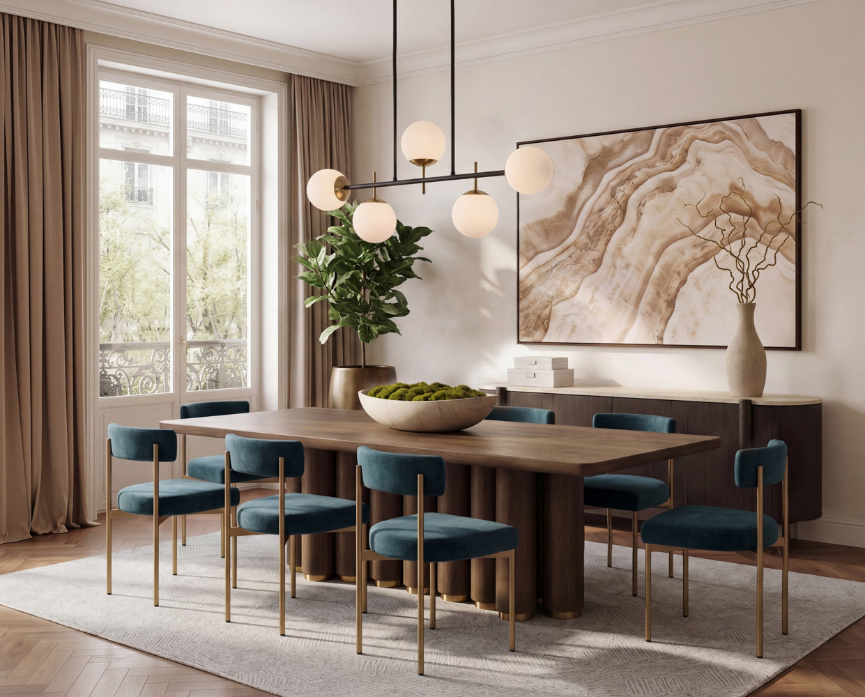 Seneca Dining Chair - Antique Brass