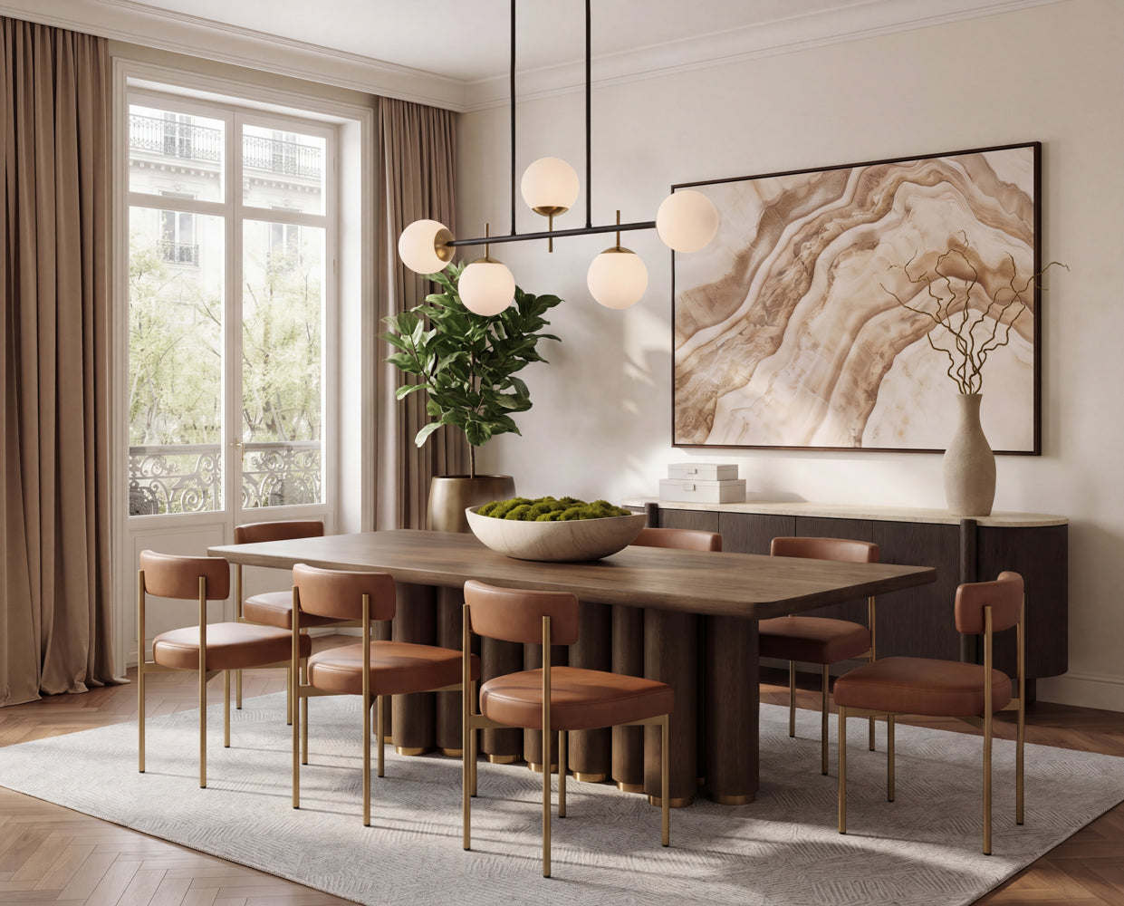 Seneca Dining Chair - Antique Brass