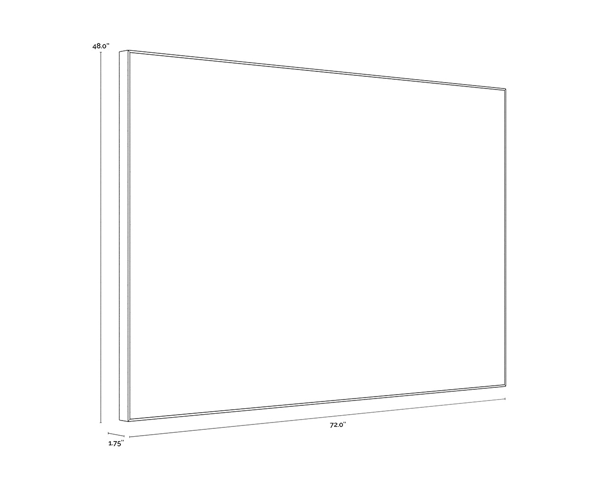 Smooth Operator - 72" X 48" - Light Brown Floater Frame dimensions schematic