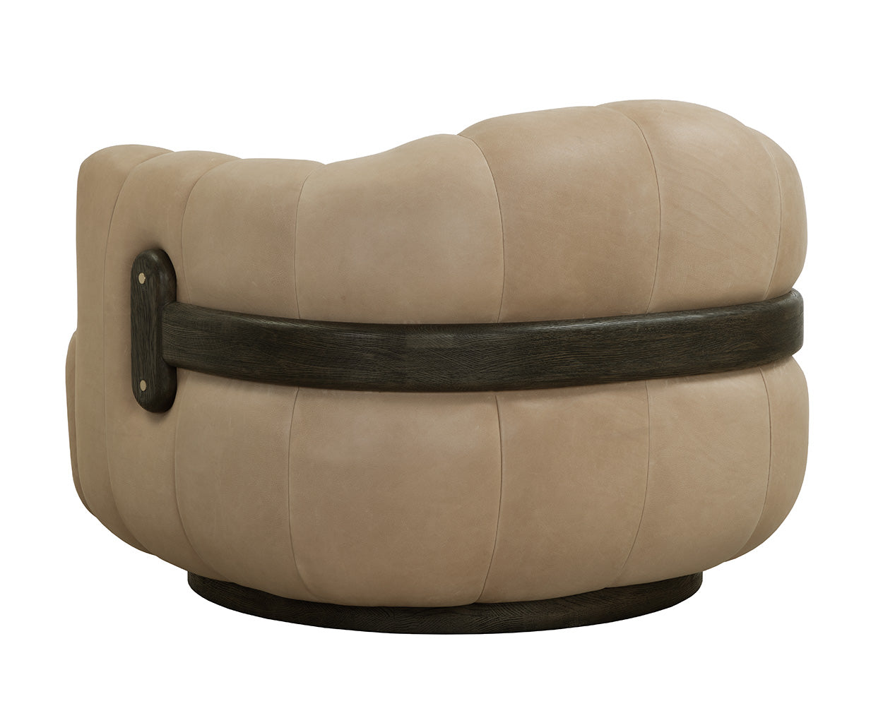 Tadeo Swivel Armchair - Dark Brown