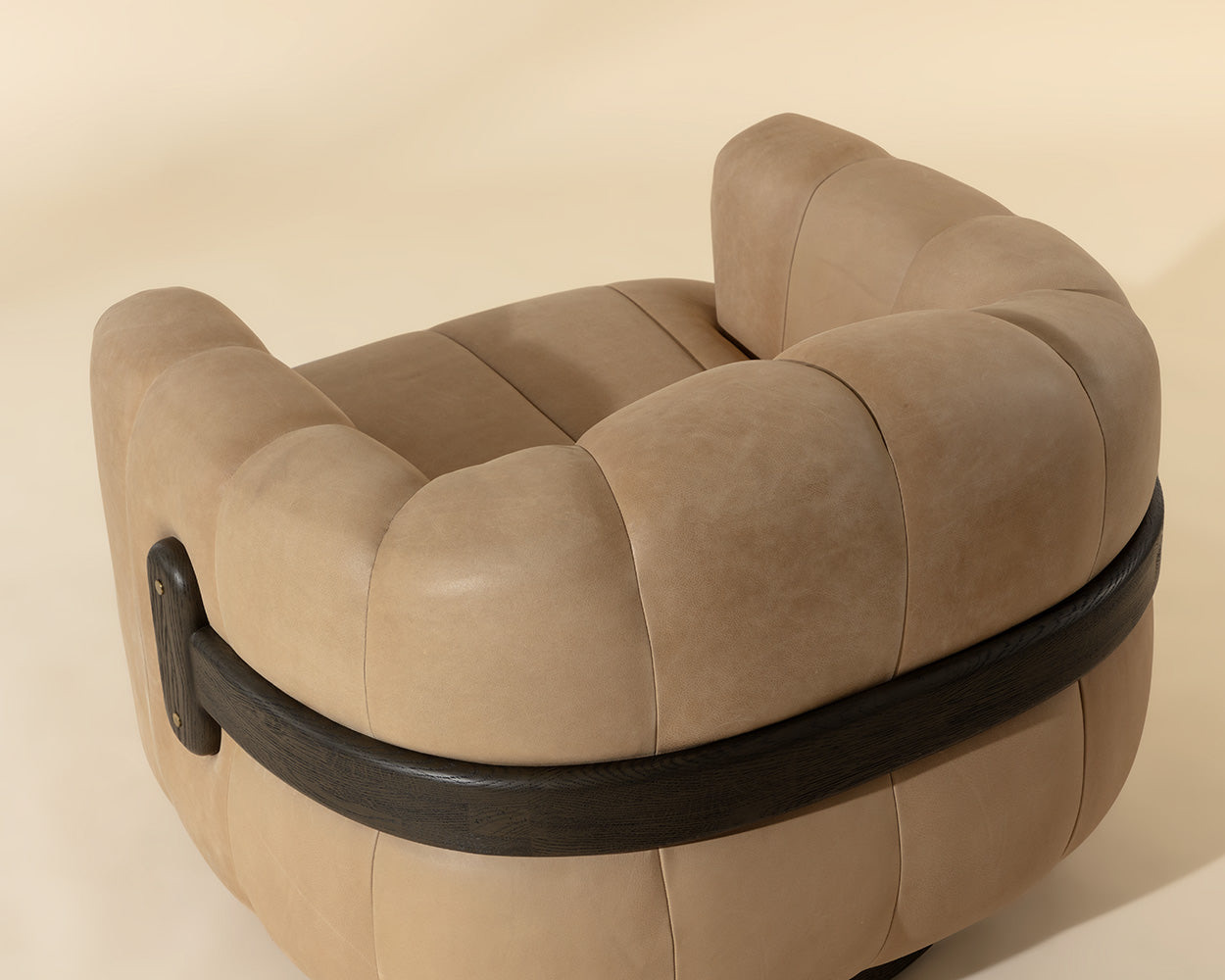 Tadeo Swivel Armchair - Dark Brown
