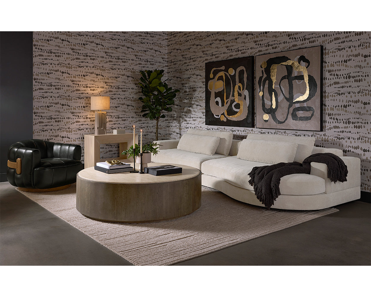 Tadeo Swivel Armchair - Rustic Oak