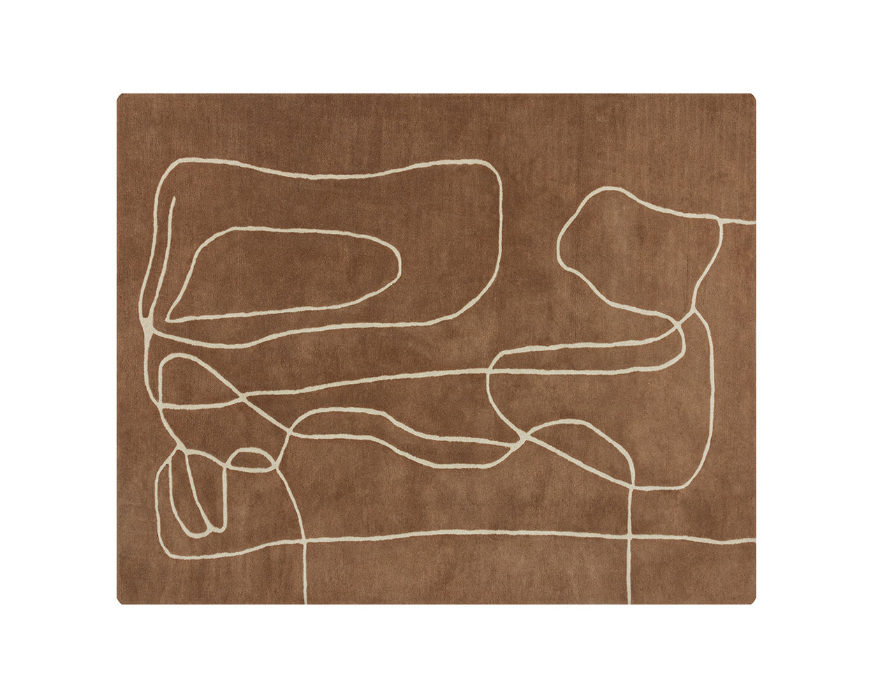 Tilda Hand -tufted Rug - Brown / Cream
