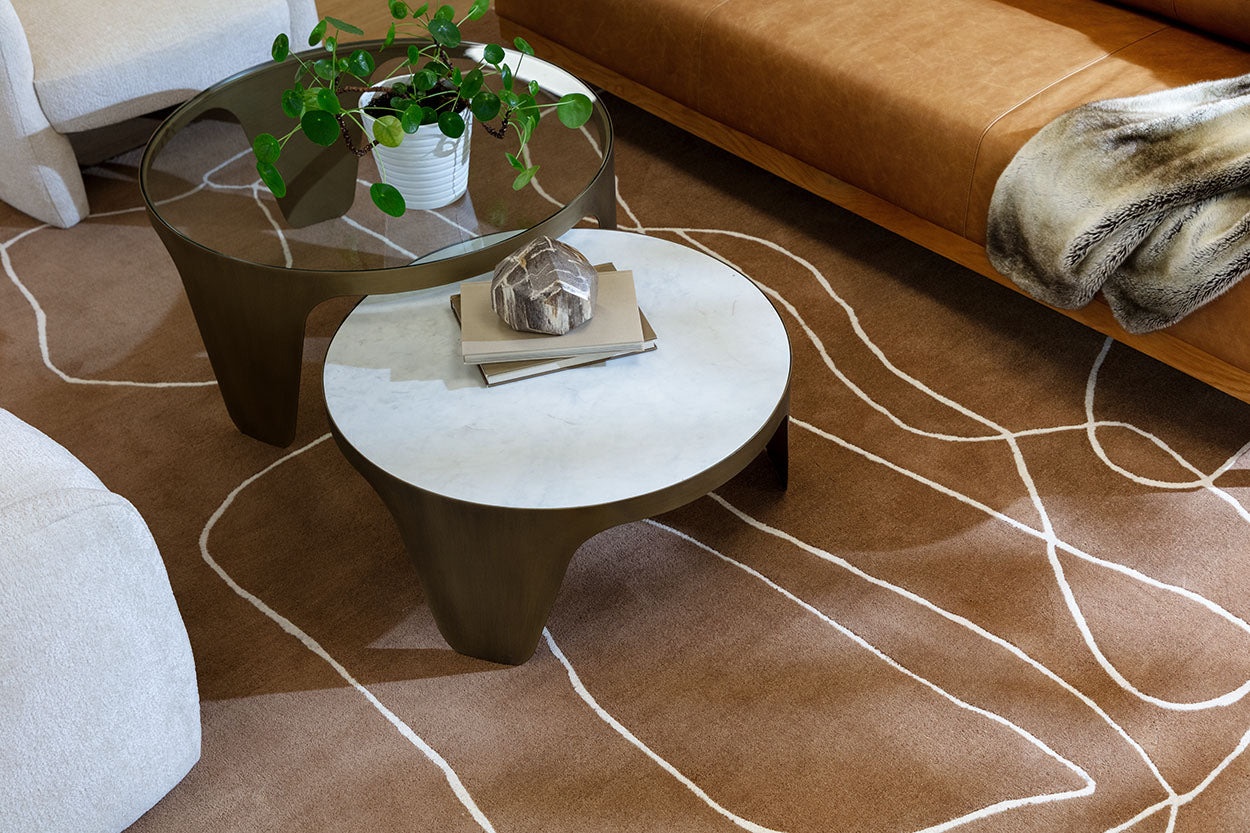 Tilda Hand -tufted Rug - Brown / Cream