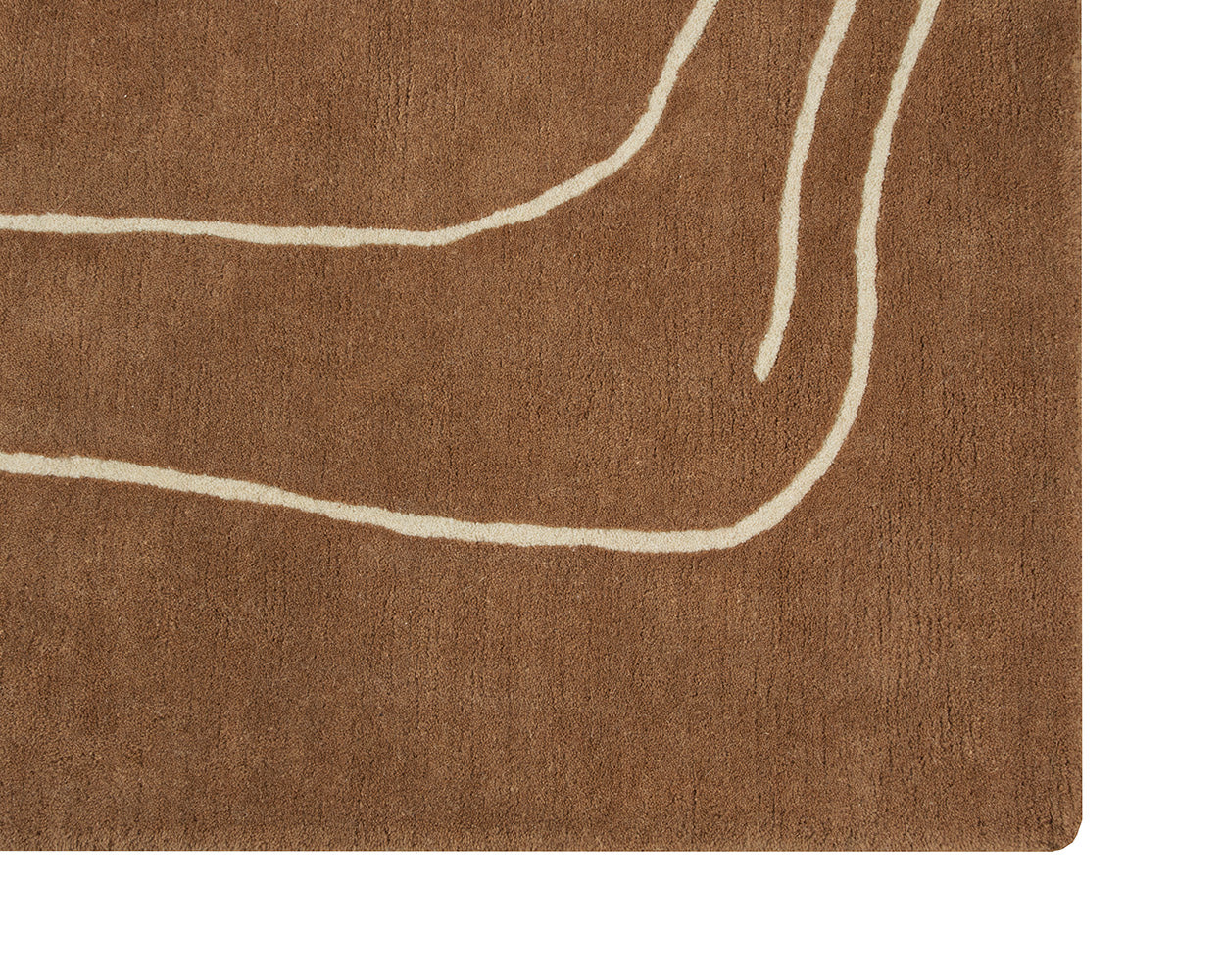 Tilda Hand -tufted Rug - Brown / Cream