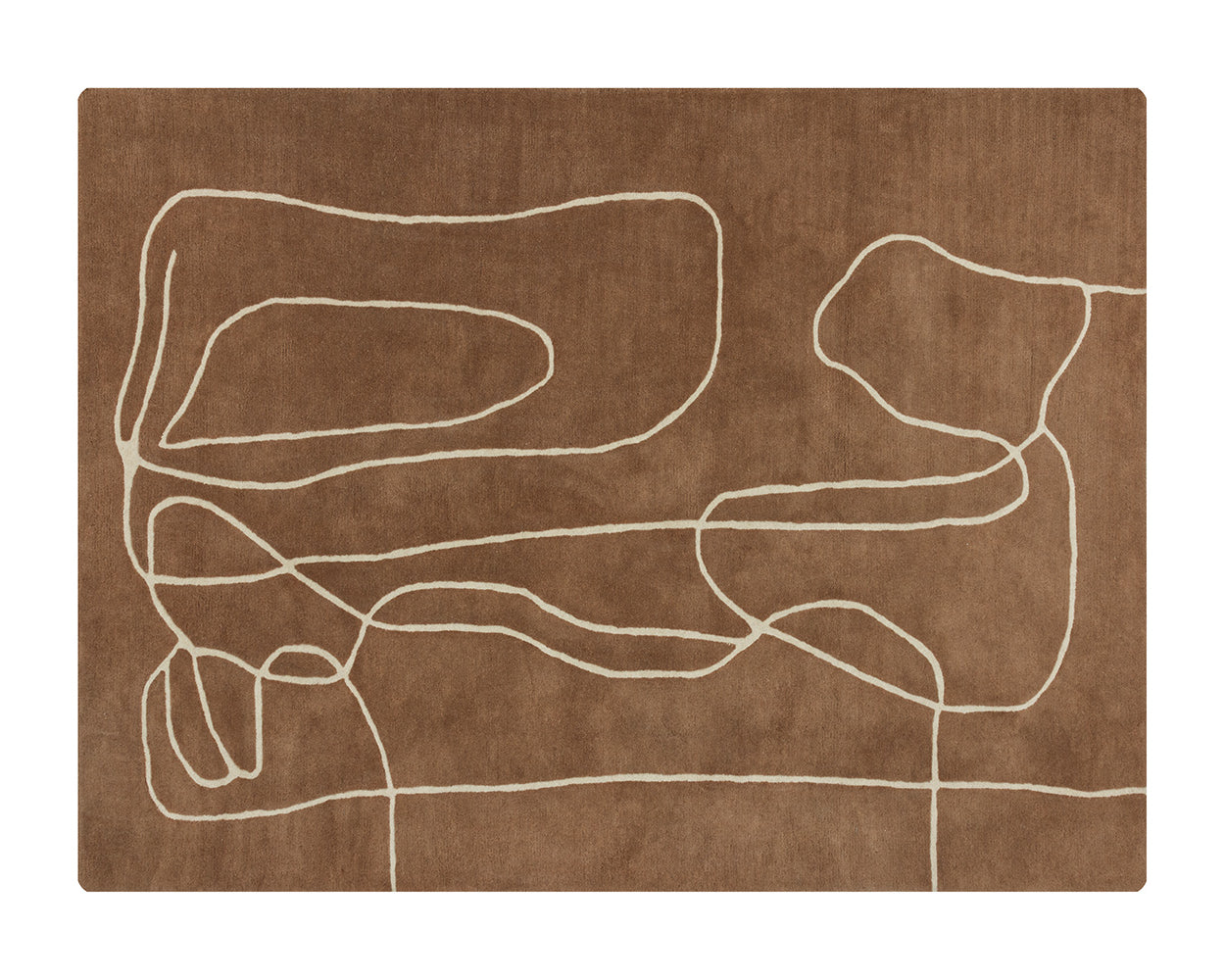 Tilda Hand -tufted Rug - Brown / Cream
