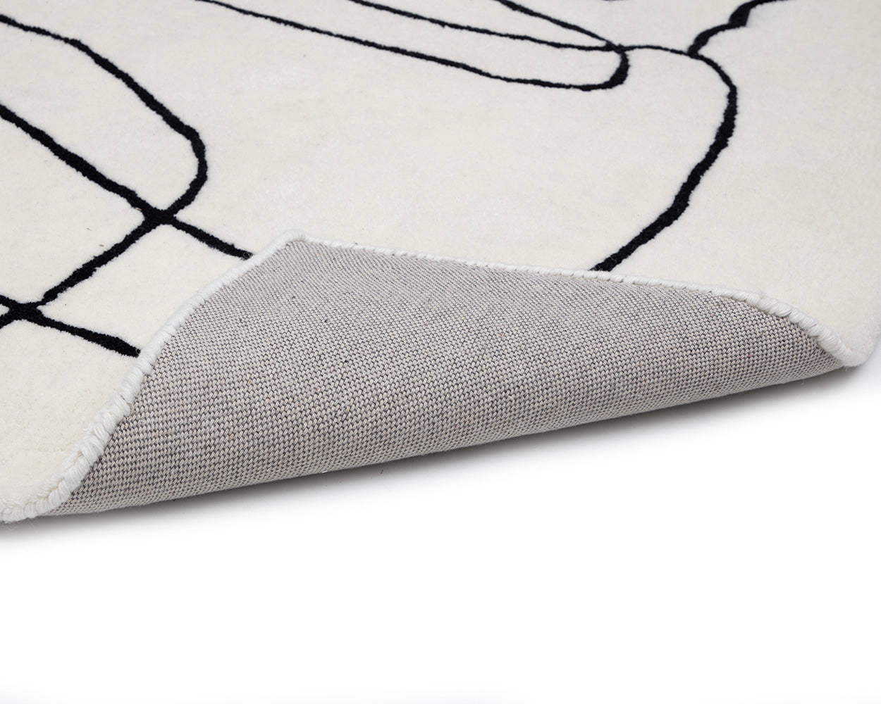 Tilda Hand -tufted Rug - Ivory / Charcoal