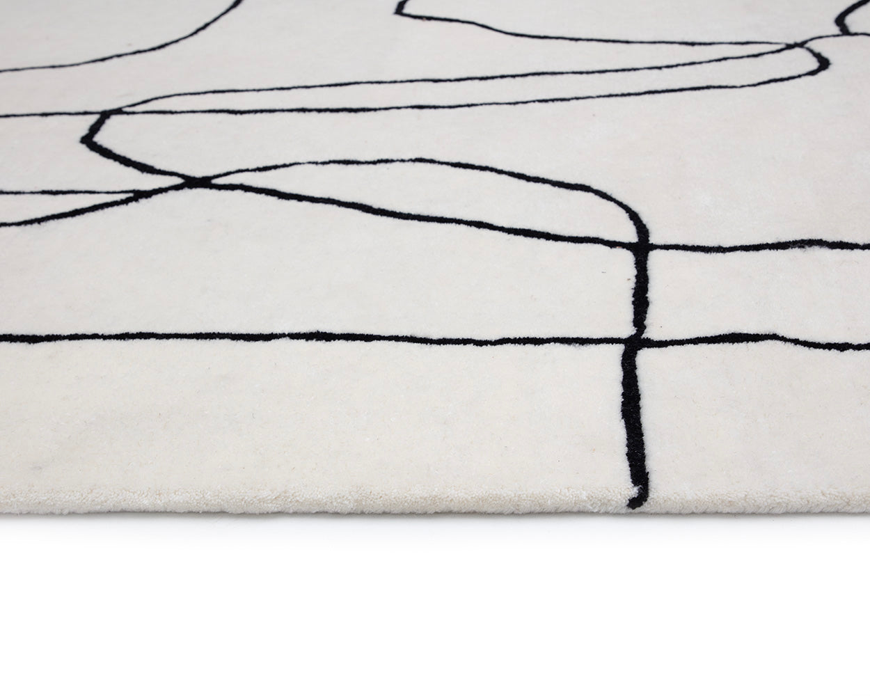 Tilda Hand -tufted Rug - Ivory / Charcoal