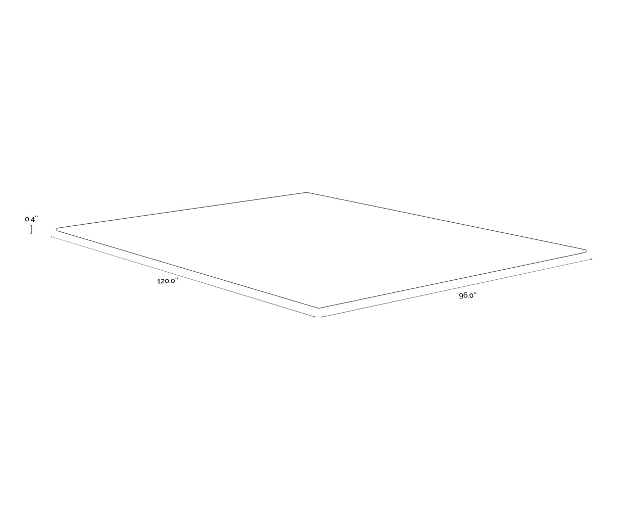 Tilda Hand -tufted Rug - Ivory / Charcoal dimensions schematic