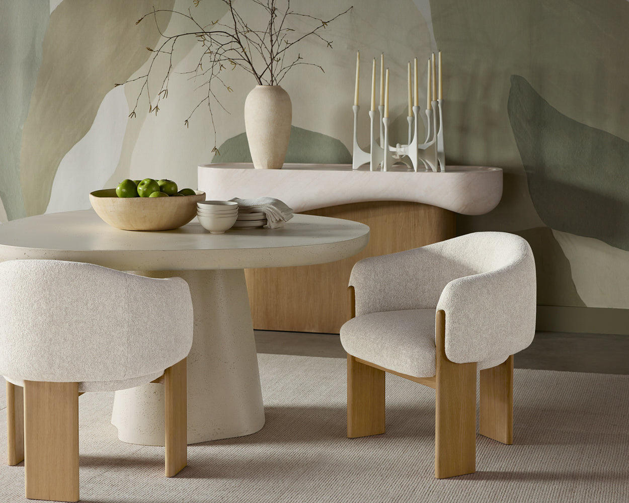 Trine Dining Armchair - Rustic Oak