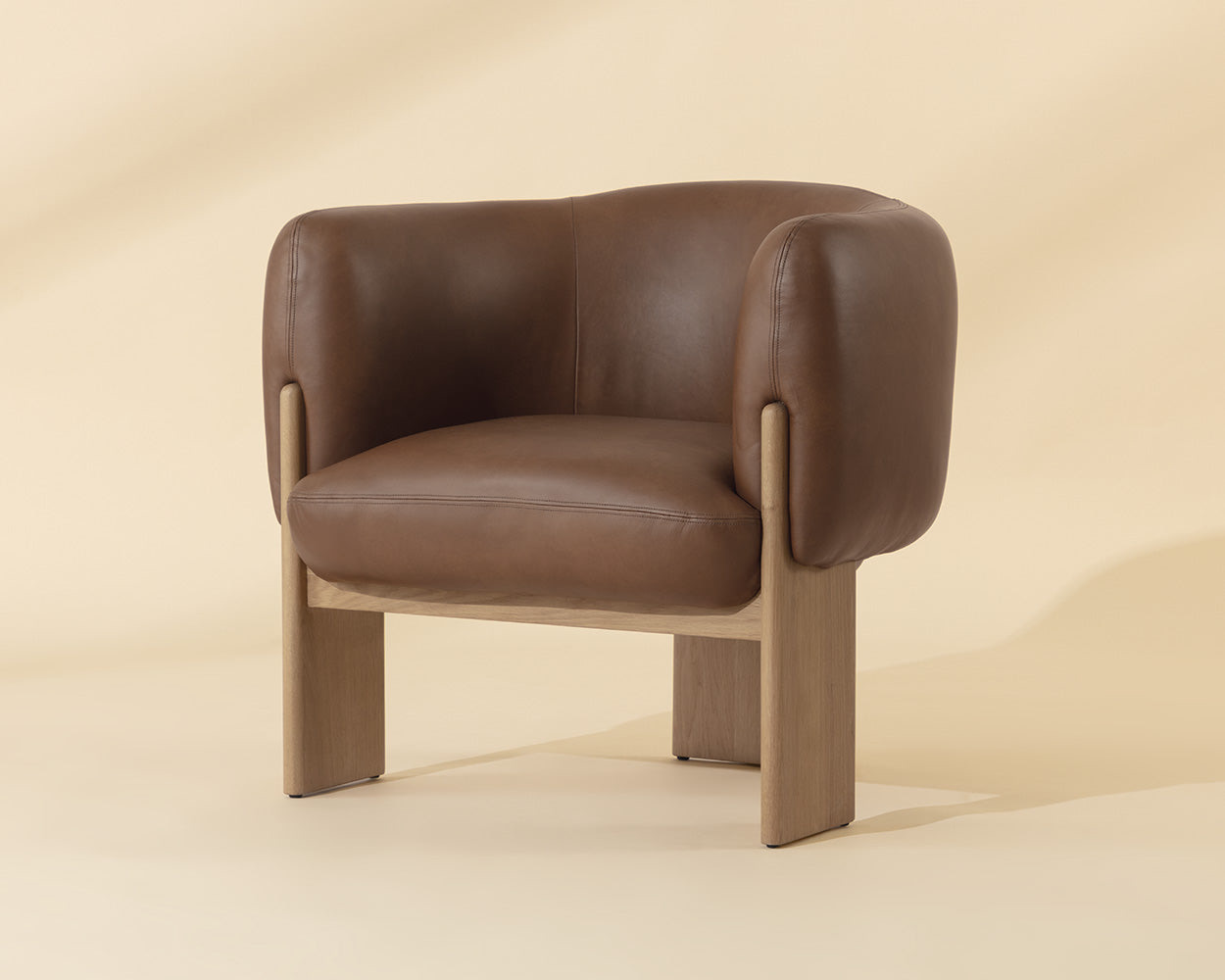 Trine Lounge Chair - Rustic Oak
