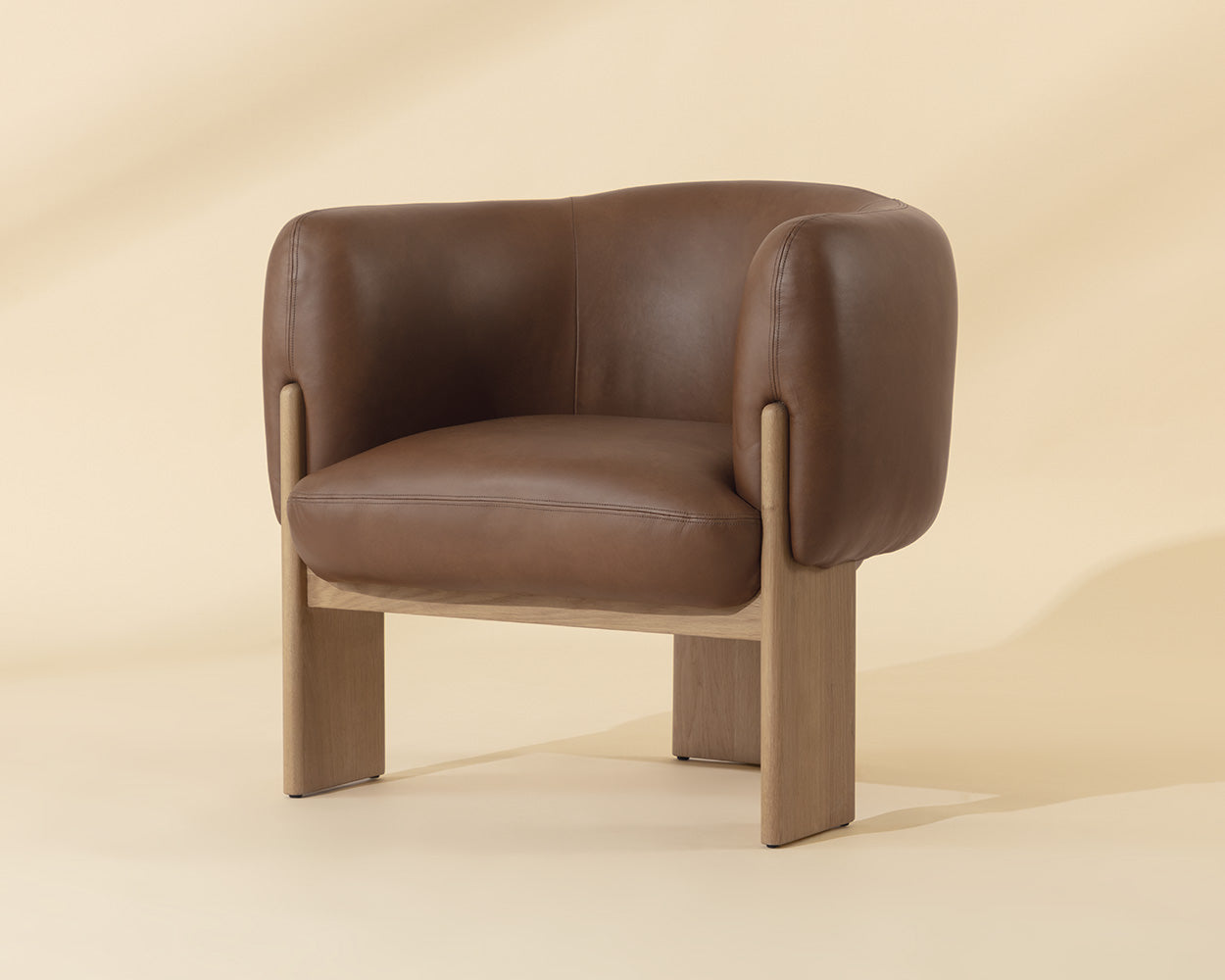Trine Lounge Chair - Rustic Oak