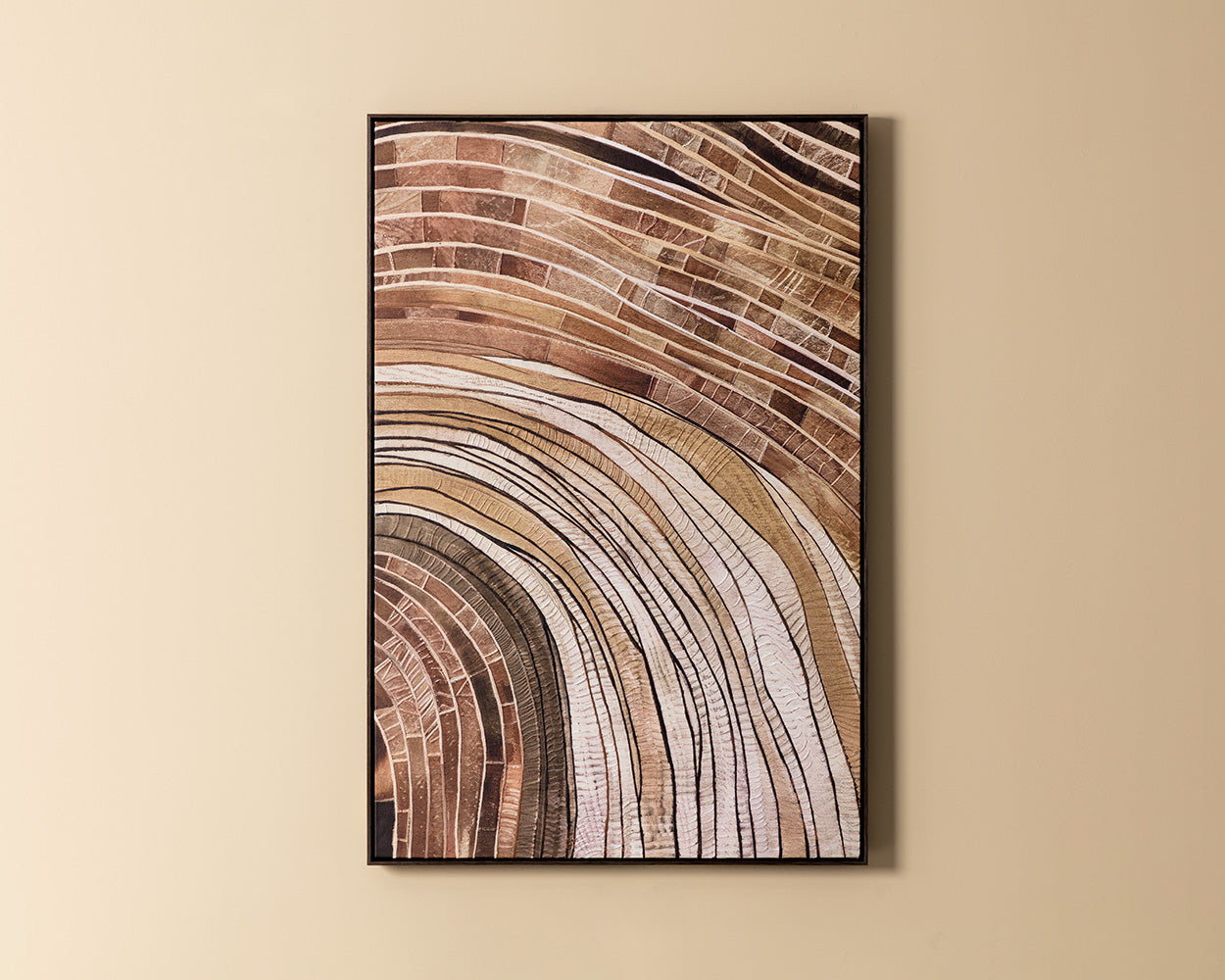 Turning Point I - 40" X 60" - Deep Brown Floater Frame