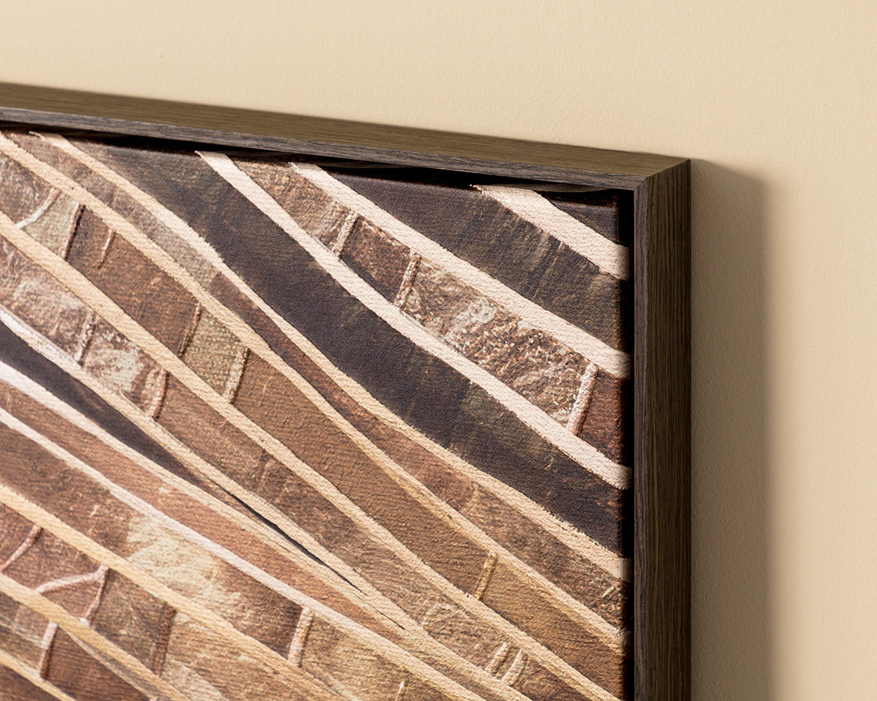 Turning Point I - 40" X 60" - Deep Brown Floater Frame
