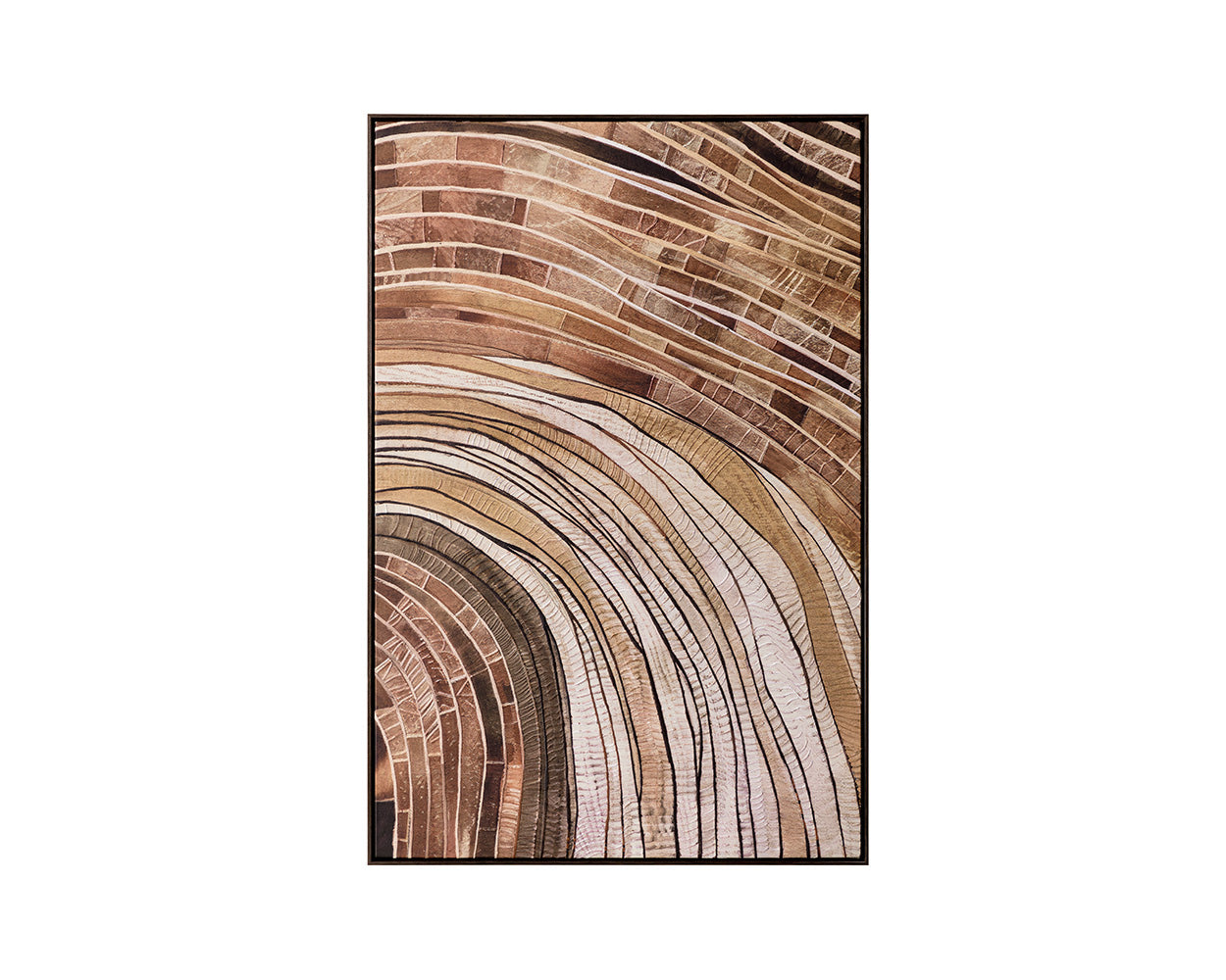 Turning Point I - 40" X 60" - Deep Brown Floater Frame