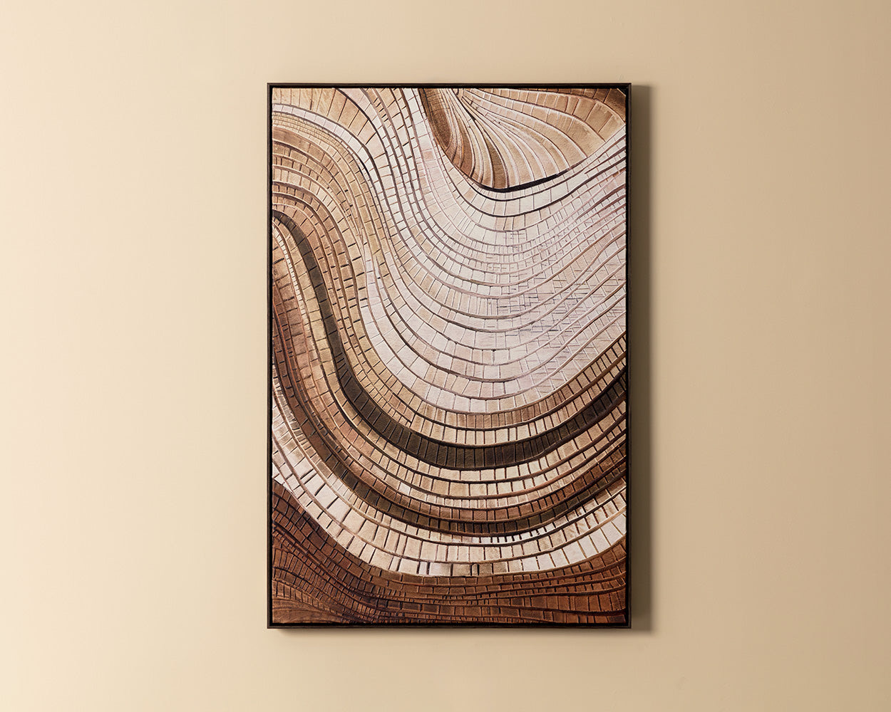 Turning Point II - 40" X 60" - Deep Brown Floater Frame