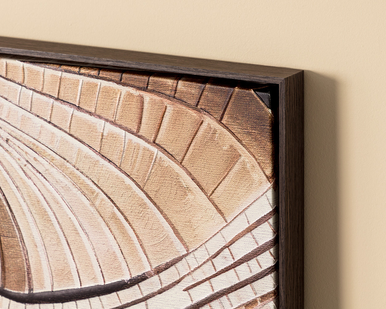 Turning Point II - 40" X 60" - Deep Brown Floater Frame