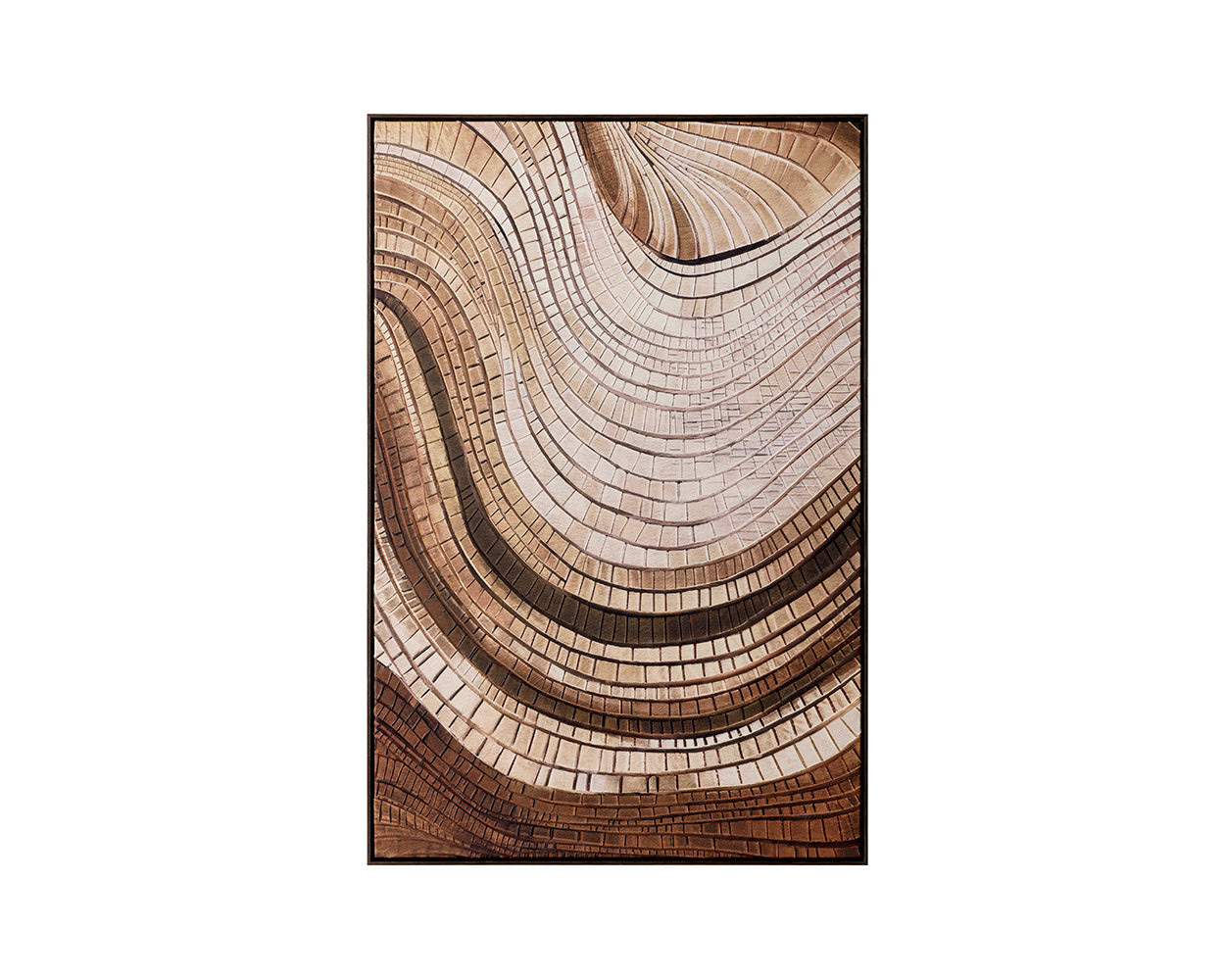 Turning Point II - 40" X 60" - Deep Brown Floater Frame