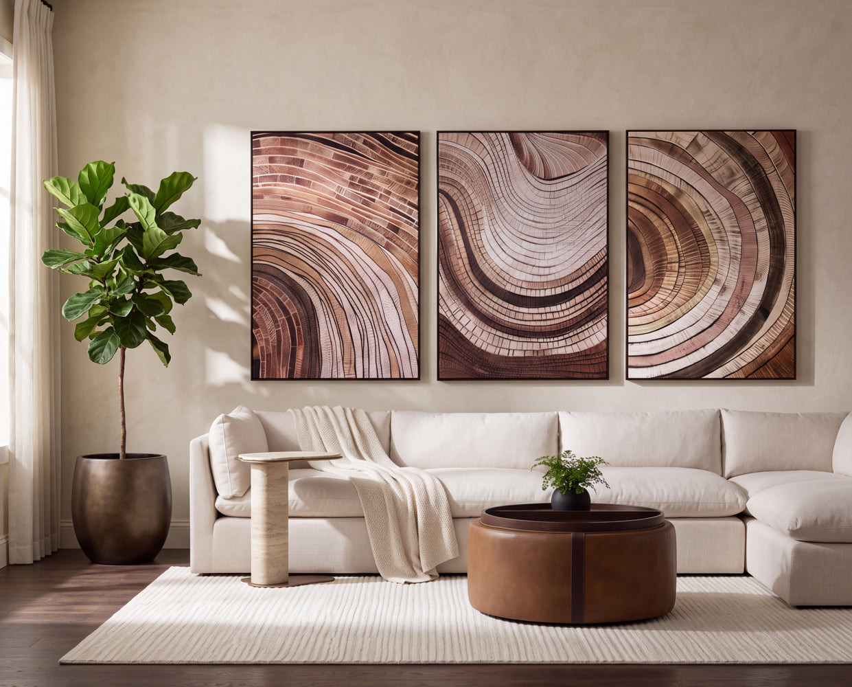 Turning Point III - 40" X 60" - Deep Brown Floater Frame