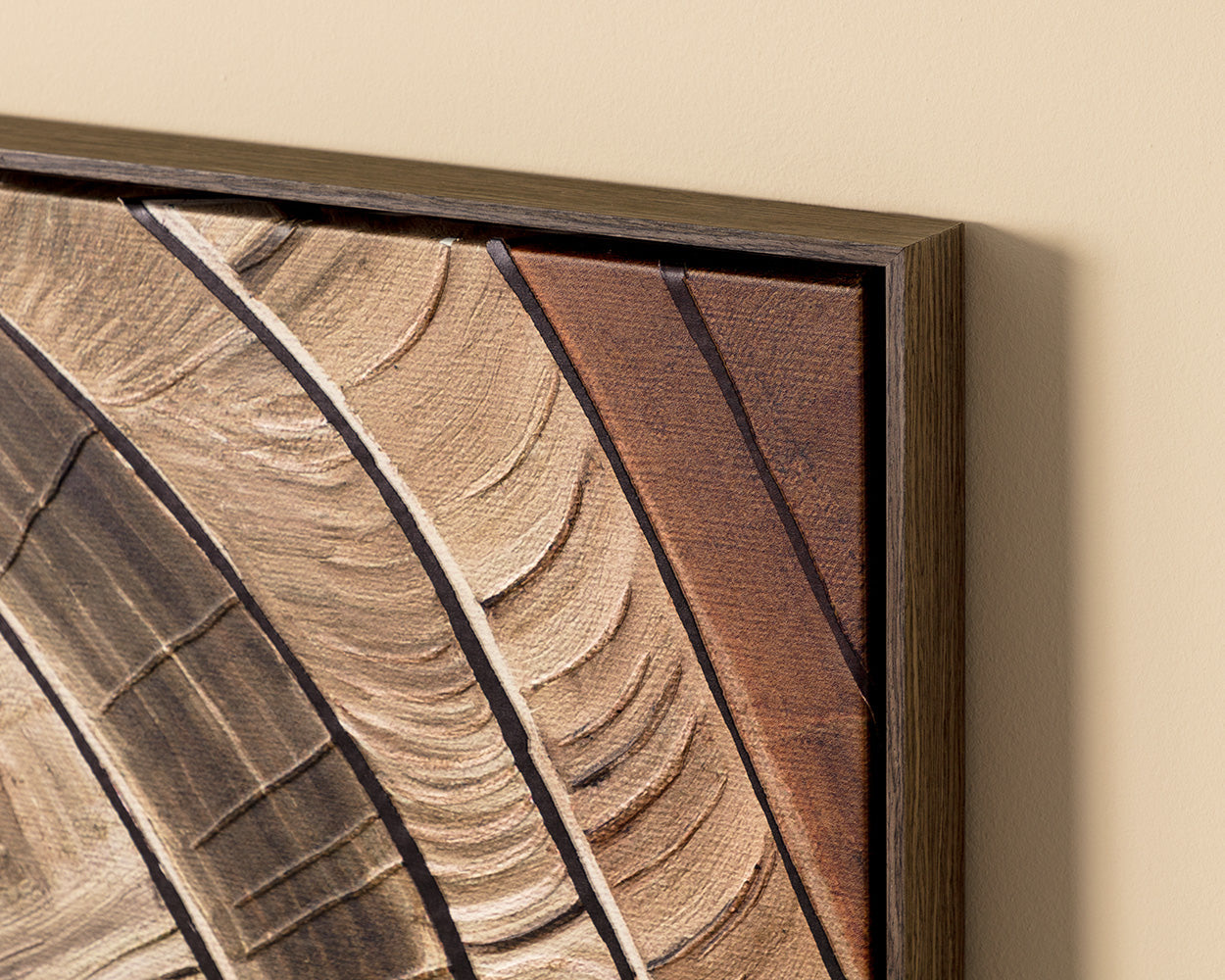 Turning Point III - 40" X 60" - Deep Brown Floater Frame