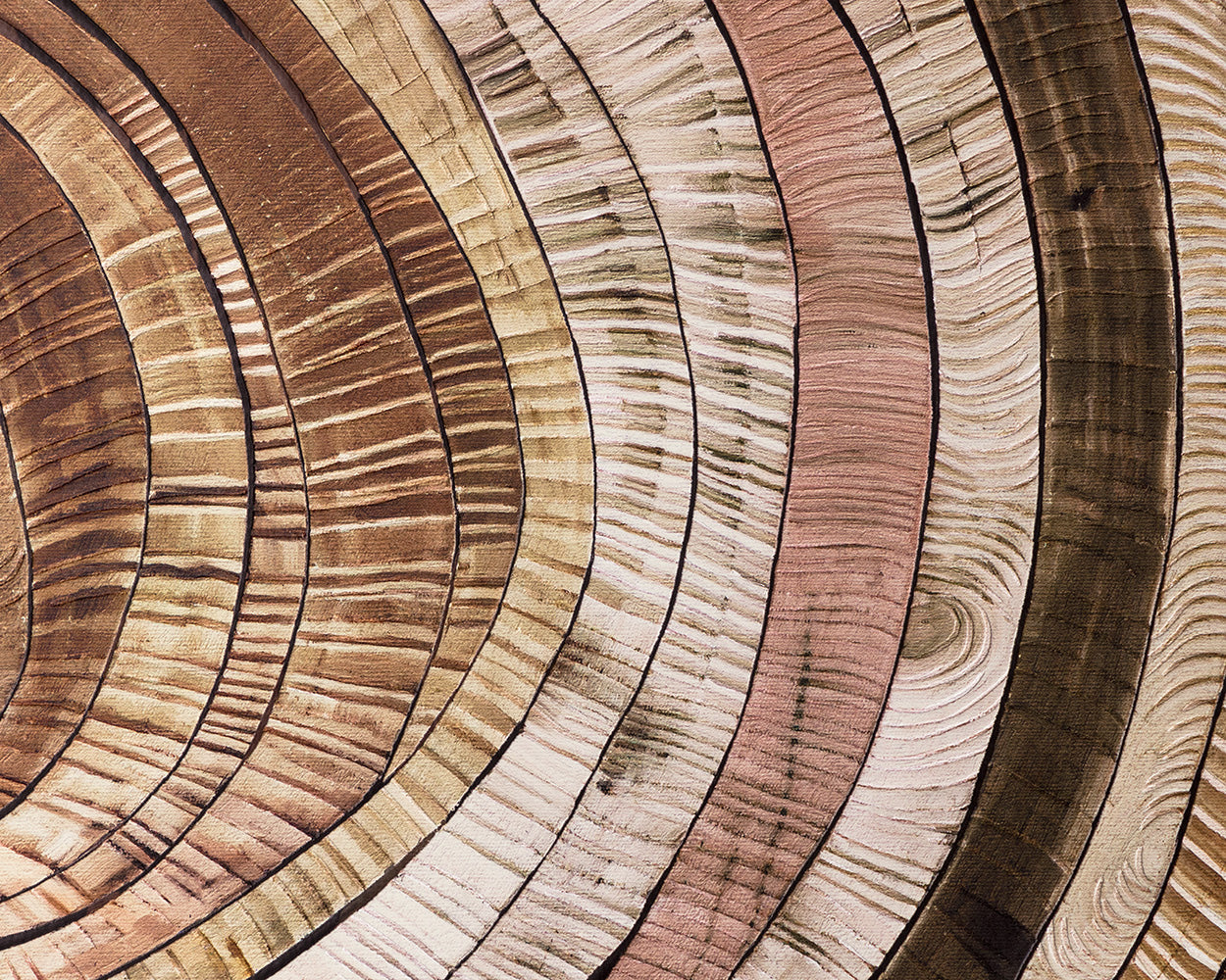 Turning Point III - 40" X 60" - Deep Brown Floater Frame